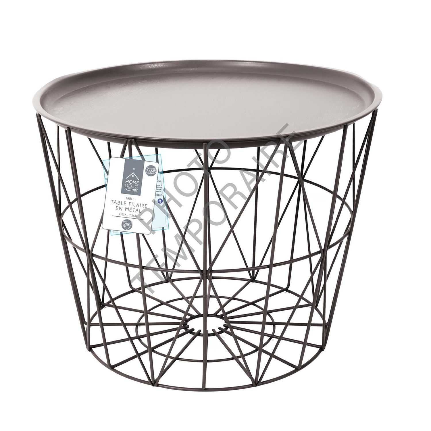 Metalen opbergmand D50cm Taupe