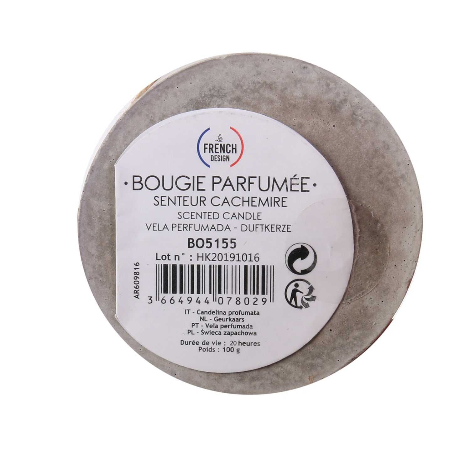 Ronde cement kaars D8XH10CM