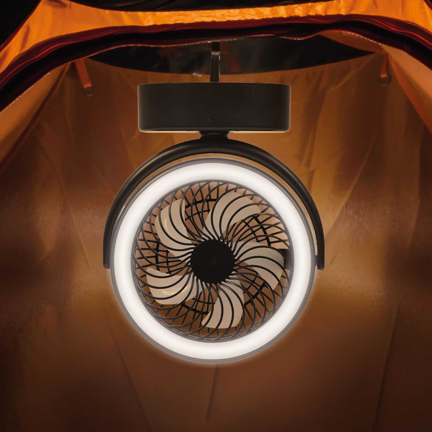 Mobiele ventilator met LED lamp