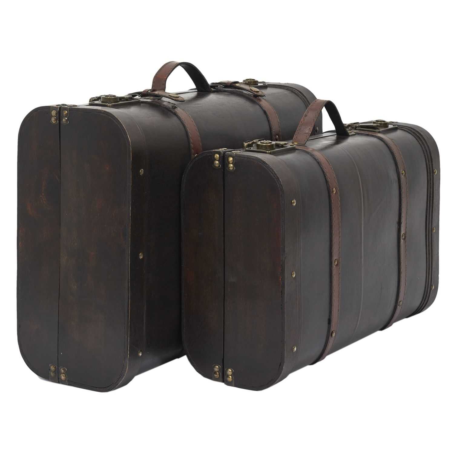 Home Deco Retro Decoratieve retro koffers set 2 stuks