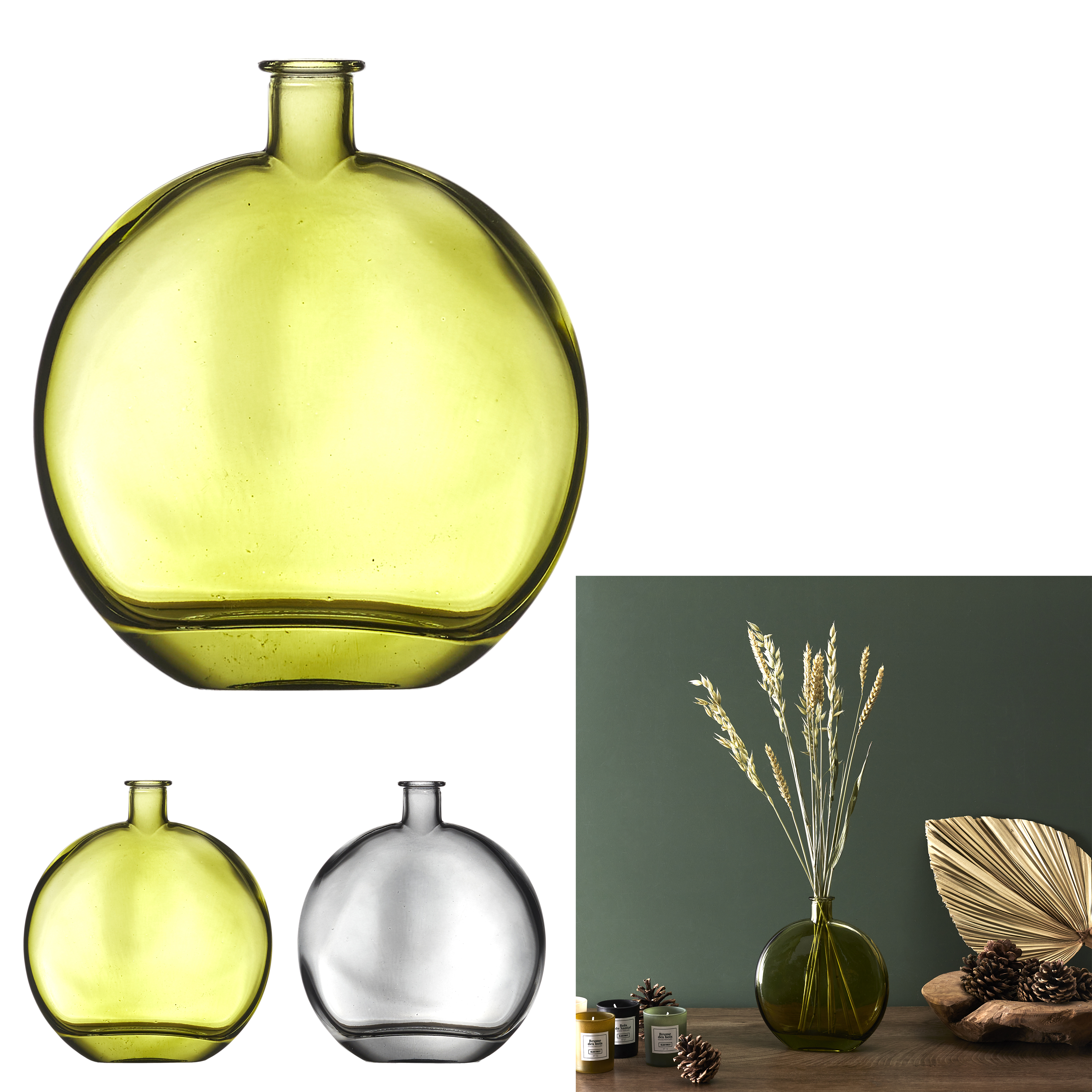 Decoratieve vaas rond H18.5cm 