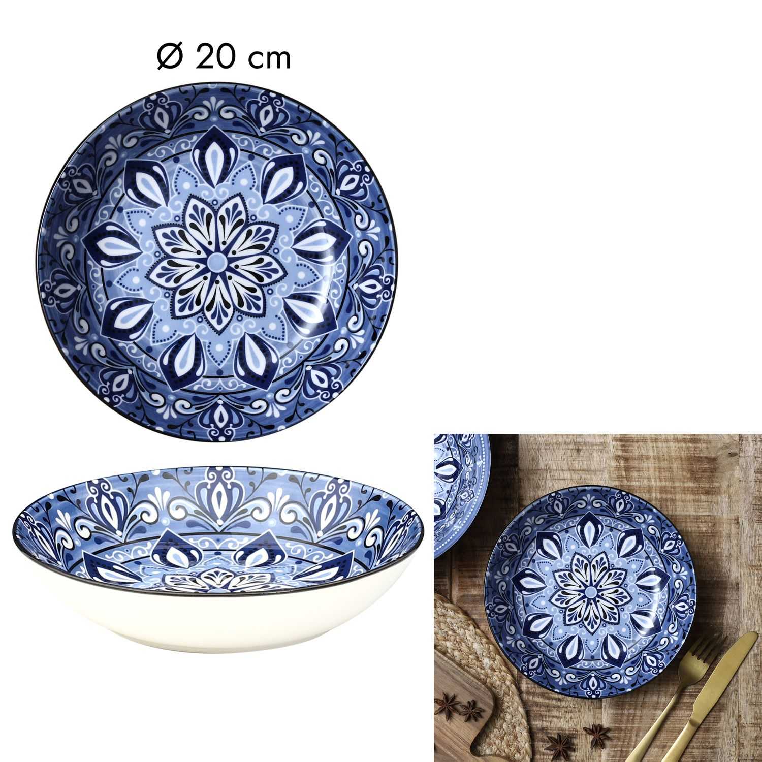 Bord Jaipur D20, Blauw