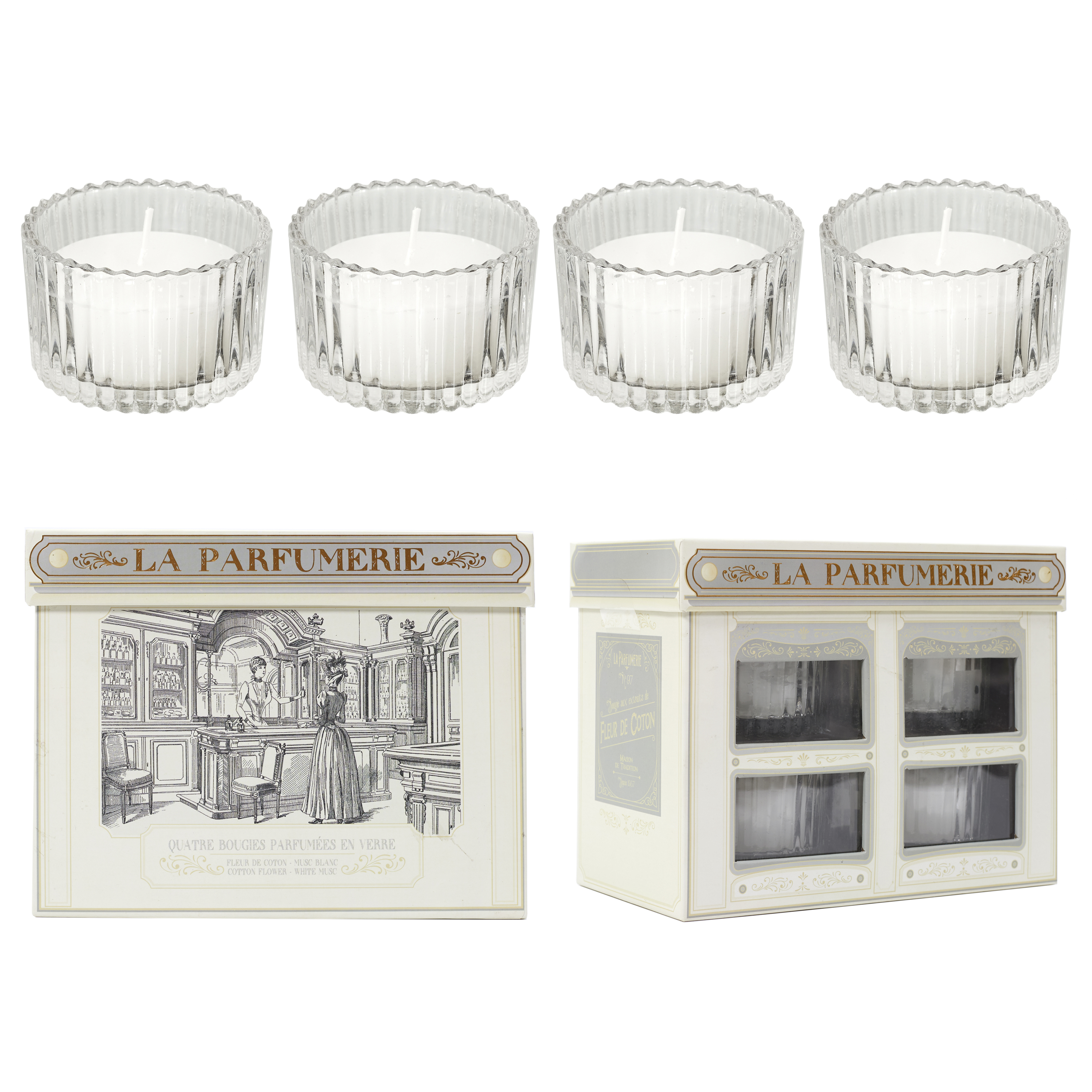 Set van 4 geurkaarsen in geschenkverpakking Set van 4 geurkaarsen in geschenkverpakking