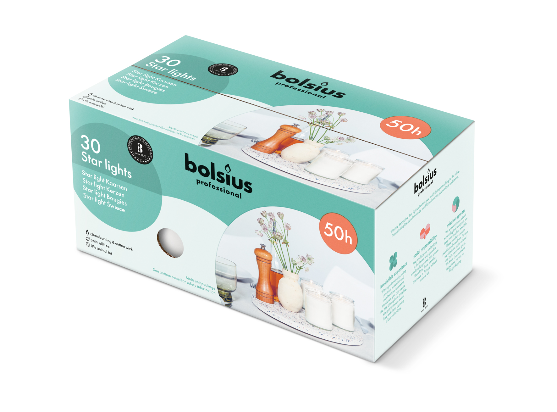 Star Light glas doos 30 Transparant