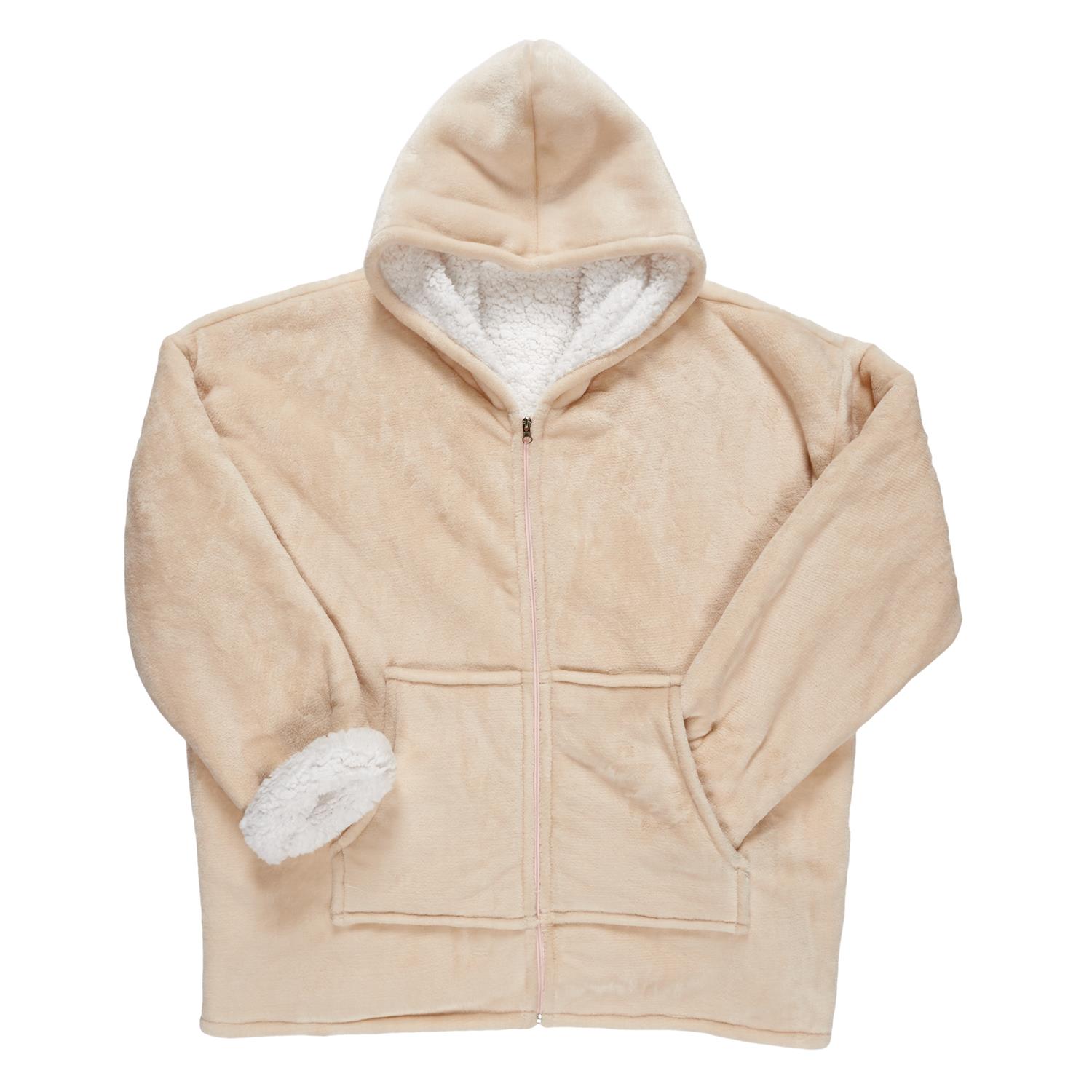 HOODIE BINNENSLUITING BEIGE 