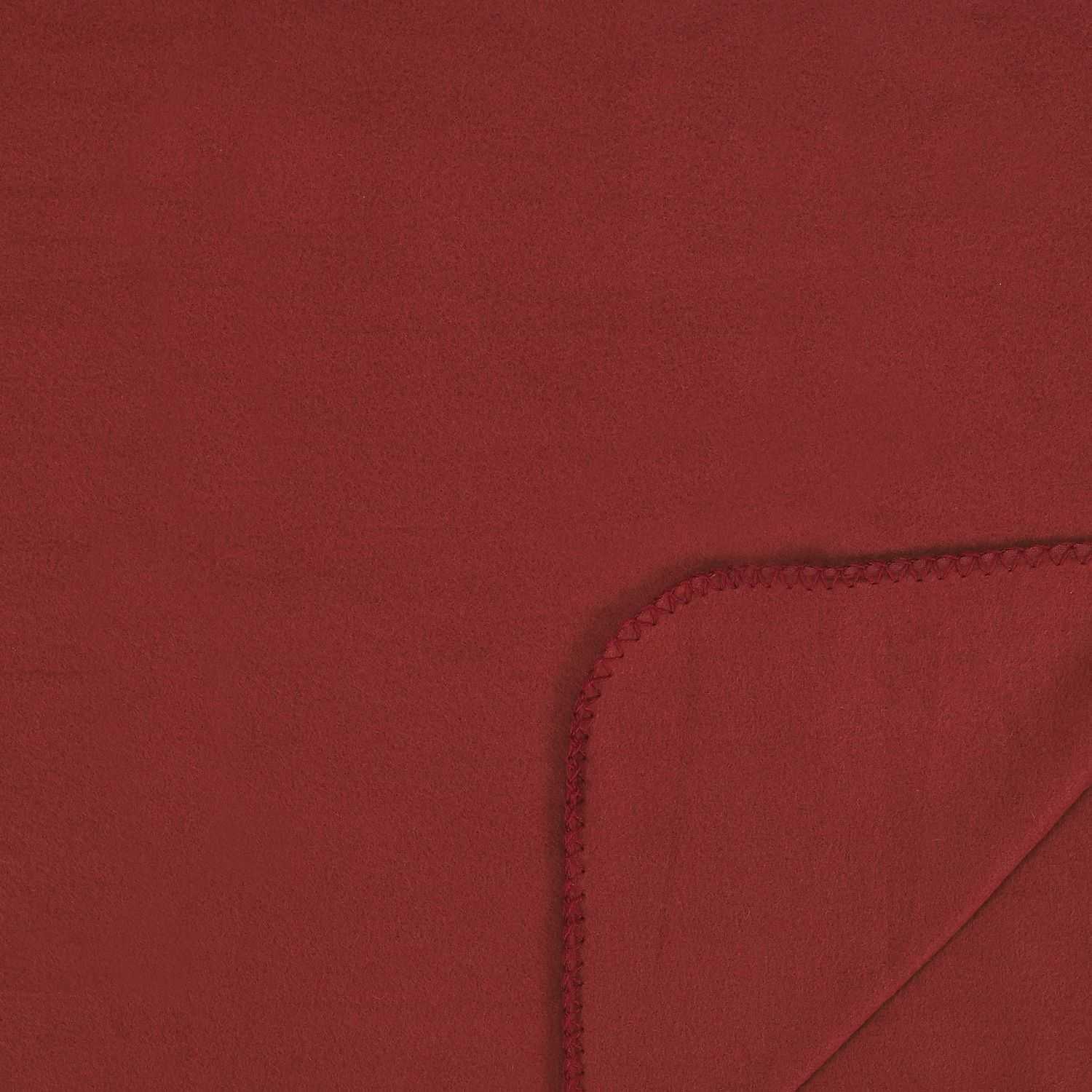 Effen fleecedeken 125x150cm Bordeaux