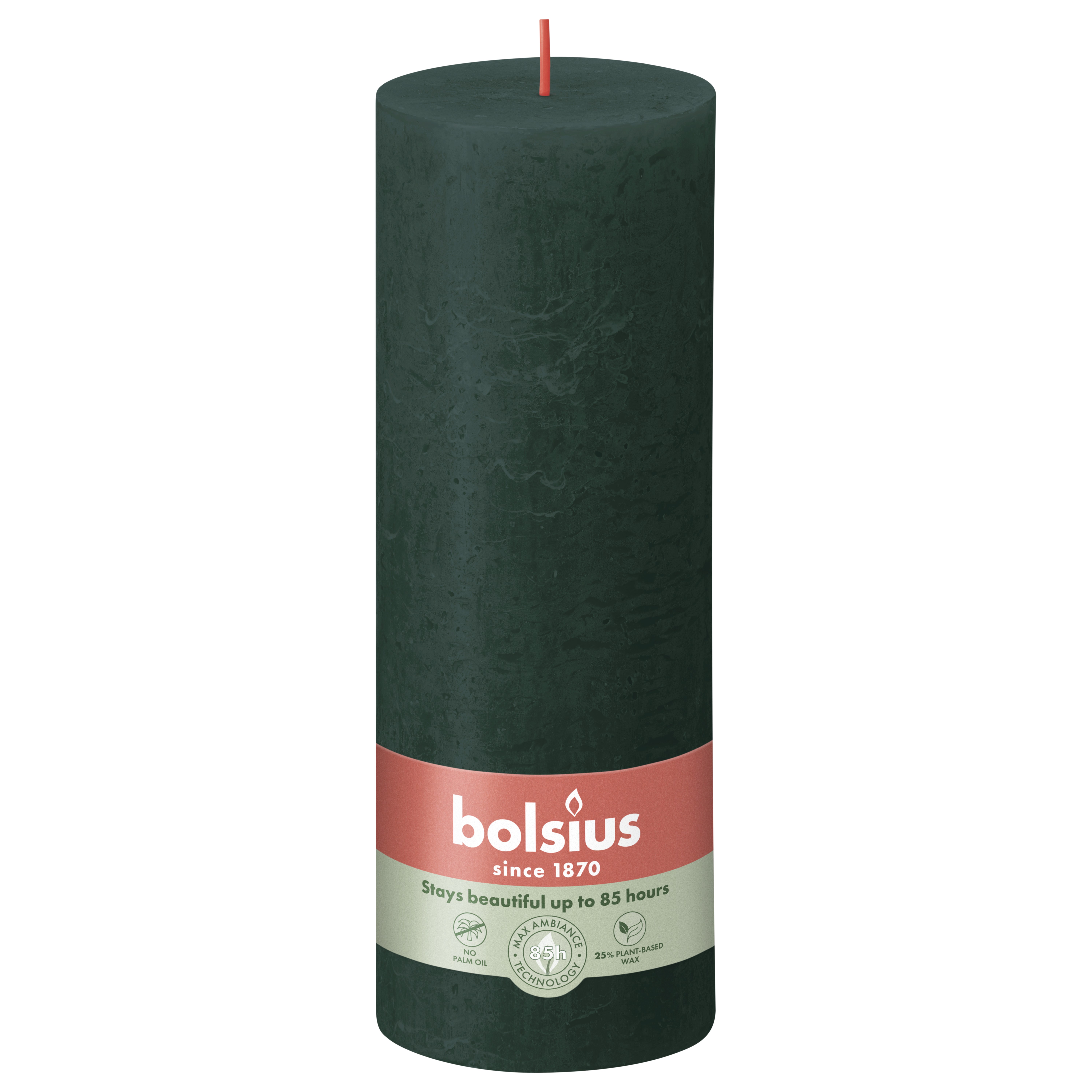 Rustiek stompkaars 190/68 Pine Green