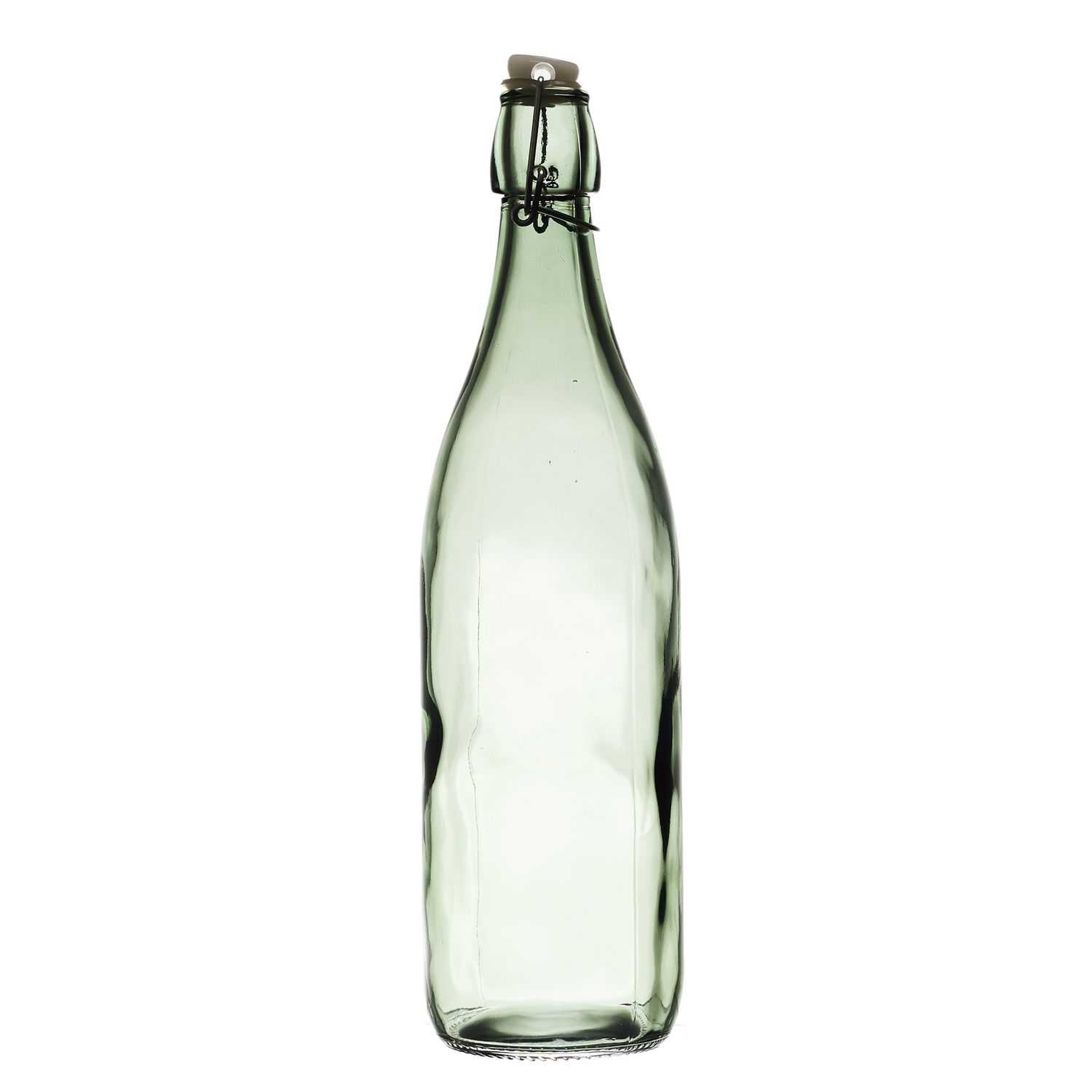 Black Forest Waterfles 1 liter met flipdop Zwart