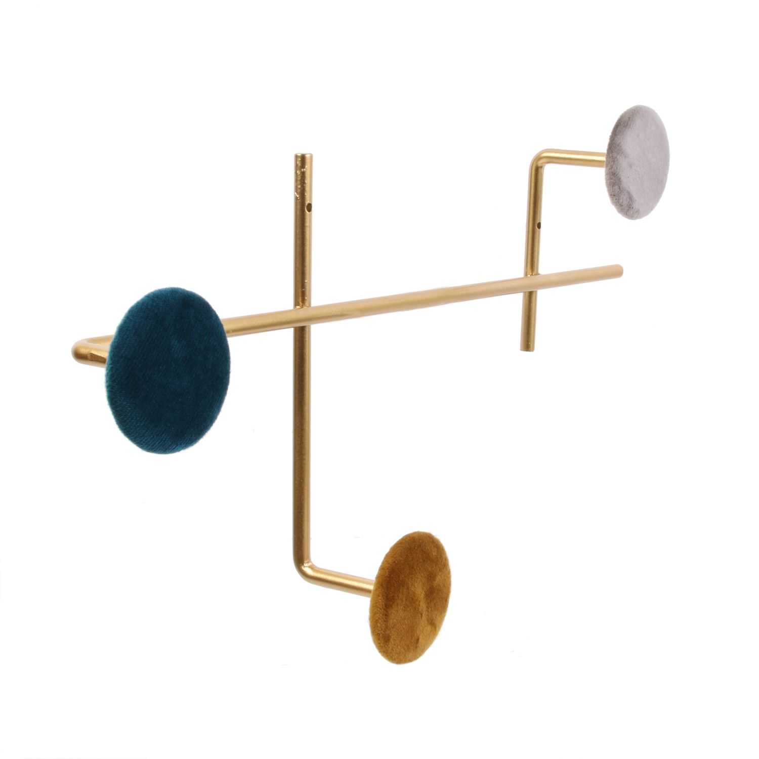 Home Deco Retro Kapstok met fluwelen patches