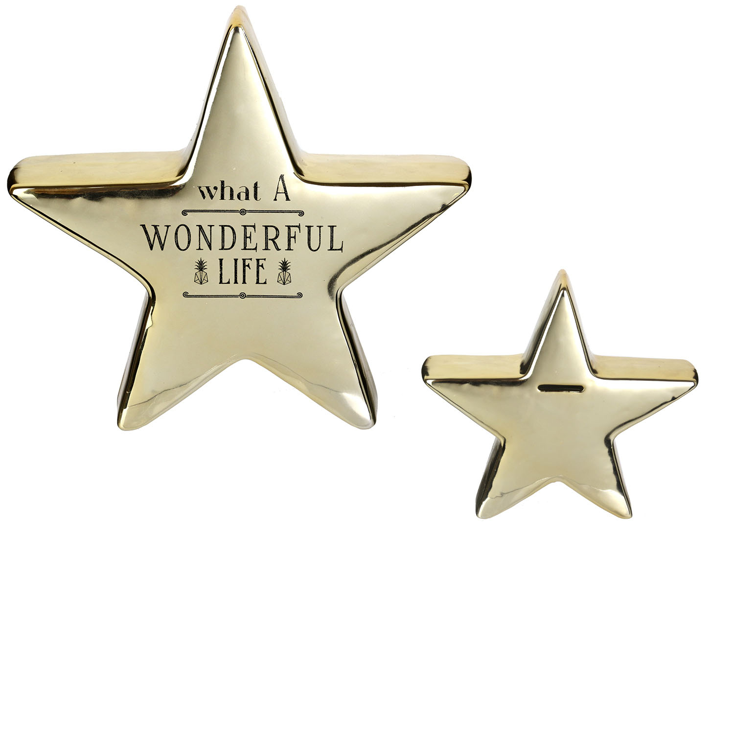 Star gold spaarpot 19,5x21x5cm