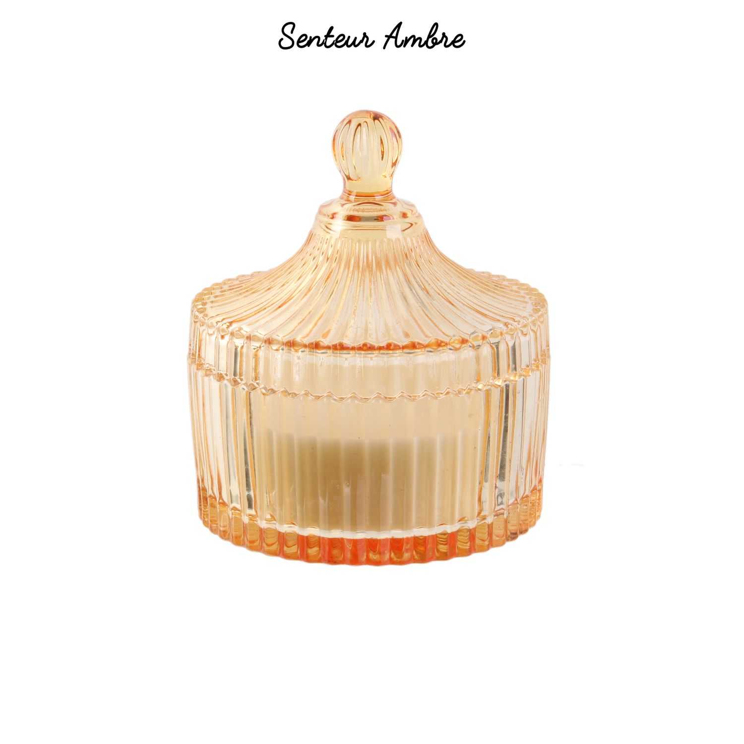 Nuit Slave Boheemse glazen kaars 10x12,5cm