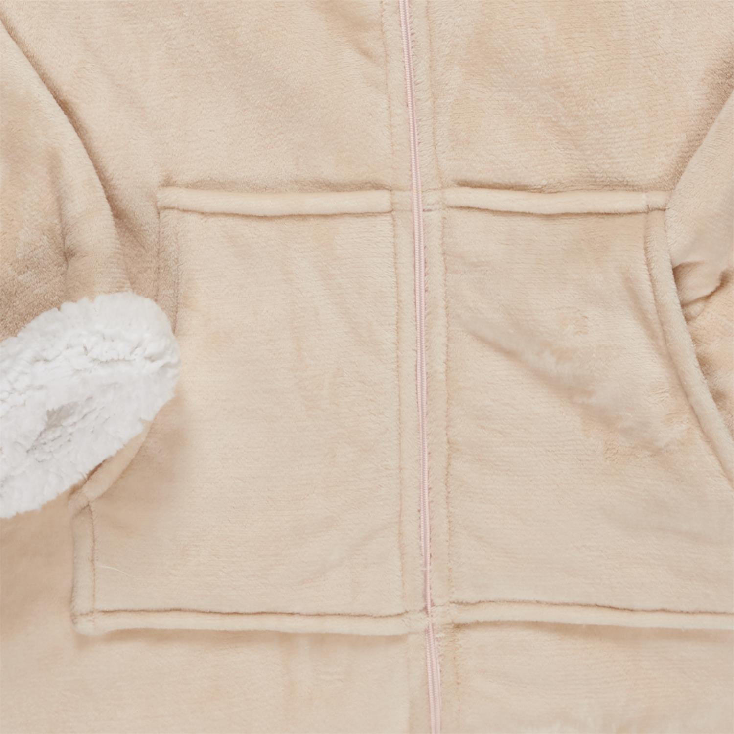 HOODIE BINNENSLUITING BEIGE