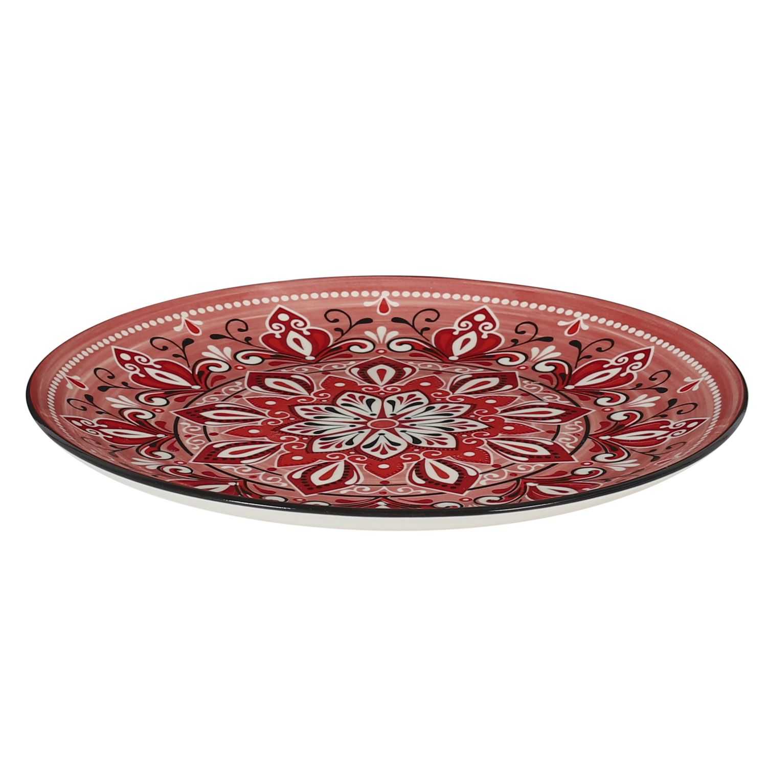 Bord Jaipur D26cm, Rood