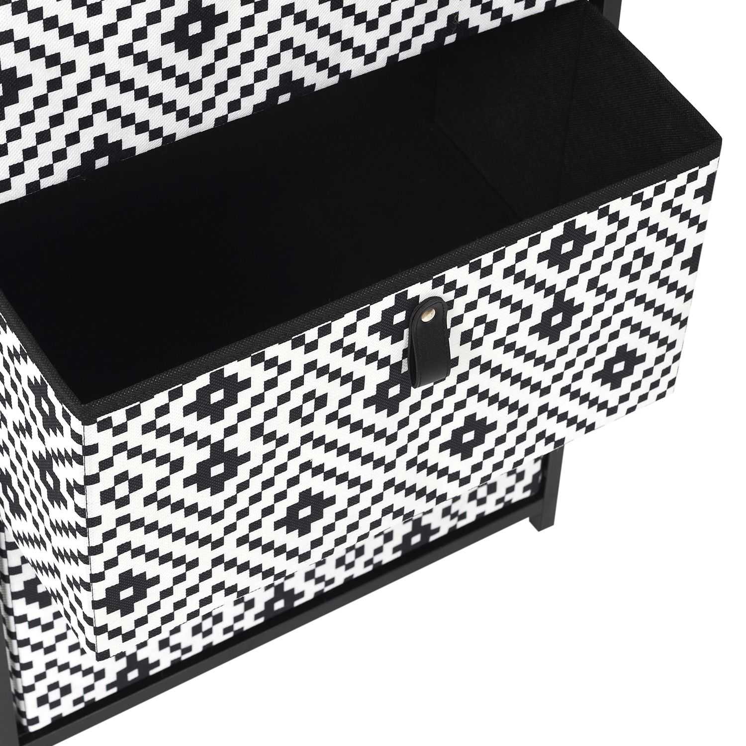 Opbergmeubel met 4 boxen, 45x93x30cm