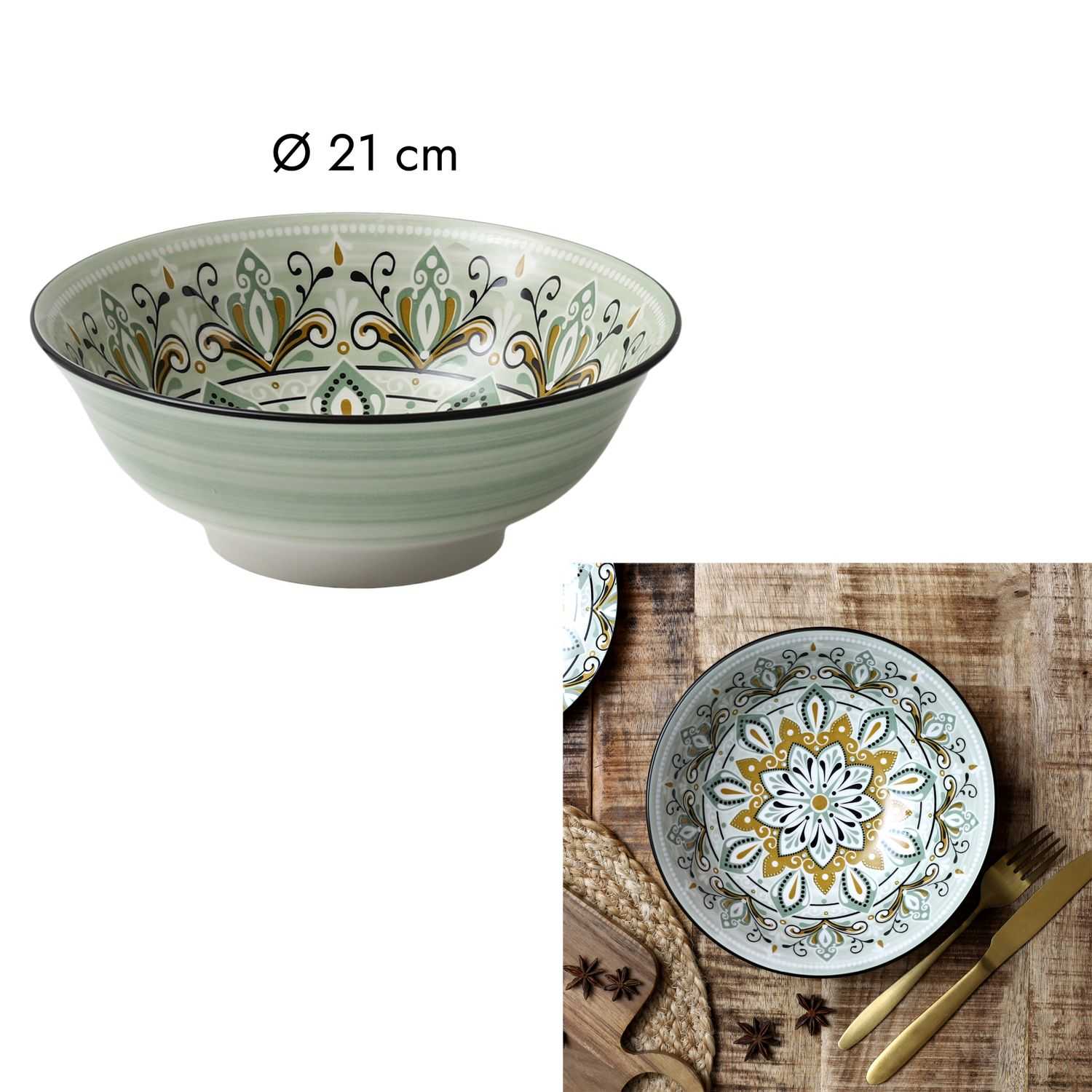 Slakom Jaipur D21cm, Groen