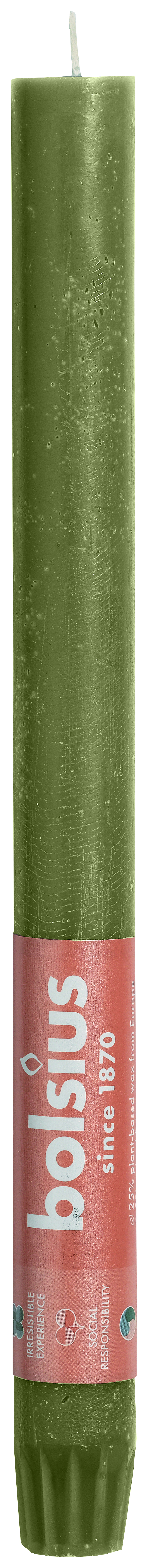 Rustieke tafelkaars 270/23 doos 16 Fresh Olive Rustieke tafelkaars 270/23 doos 16 Fresh Olive