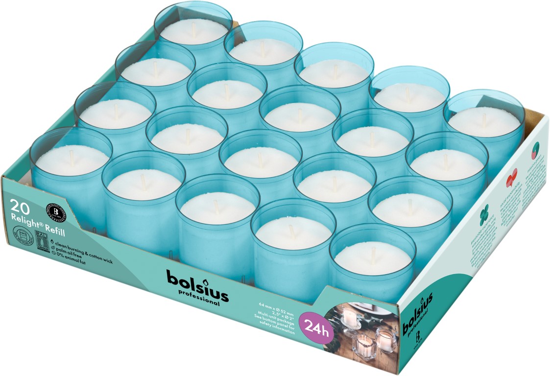 Relight® refills 24 uur 64/52 tray 20 stuks, Blauw