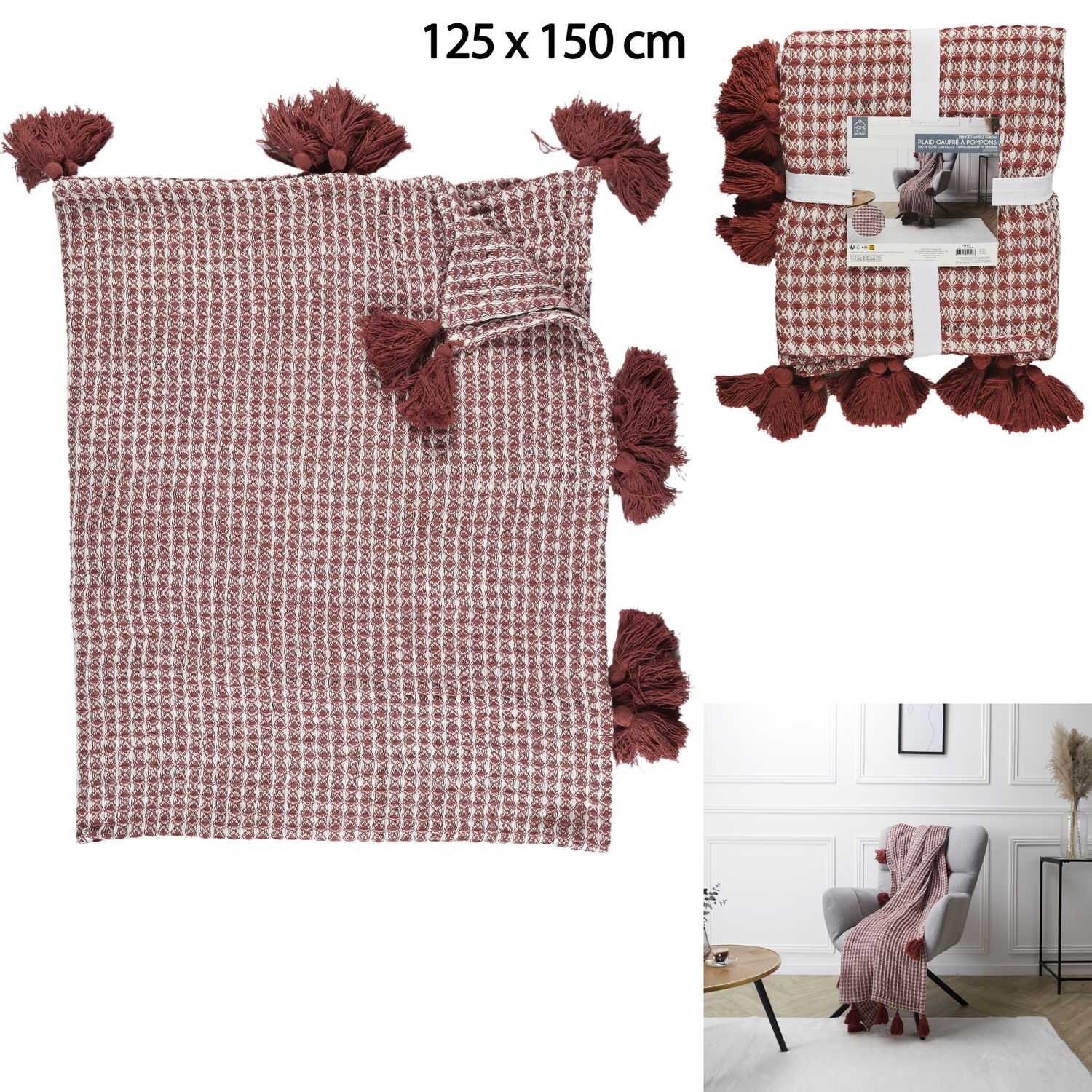 Wafel plaid 125X150cm