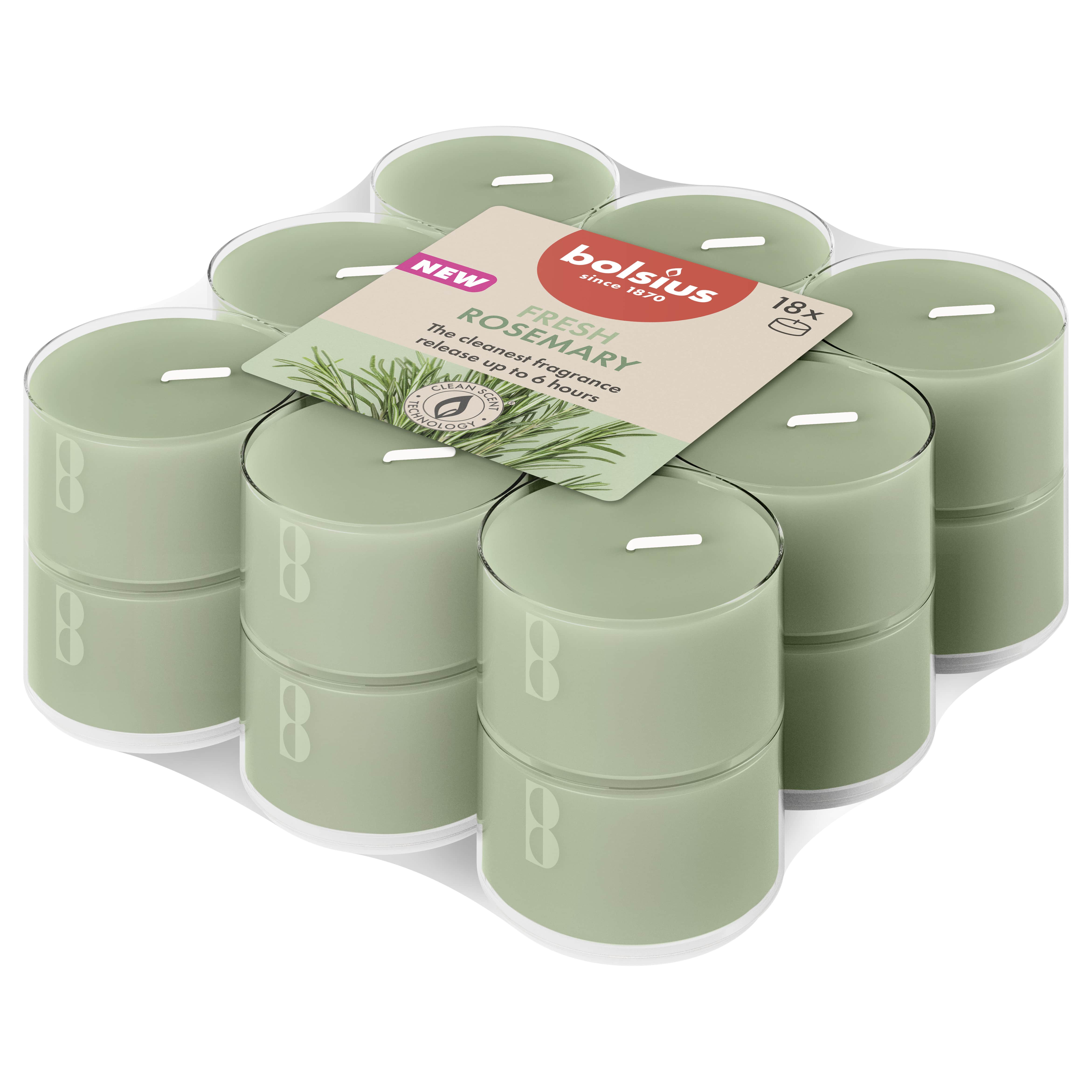 Geurtheelichten clear cup 6u True Scents Rosemary