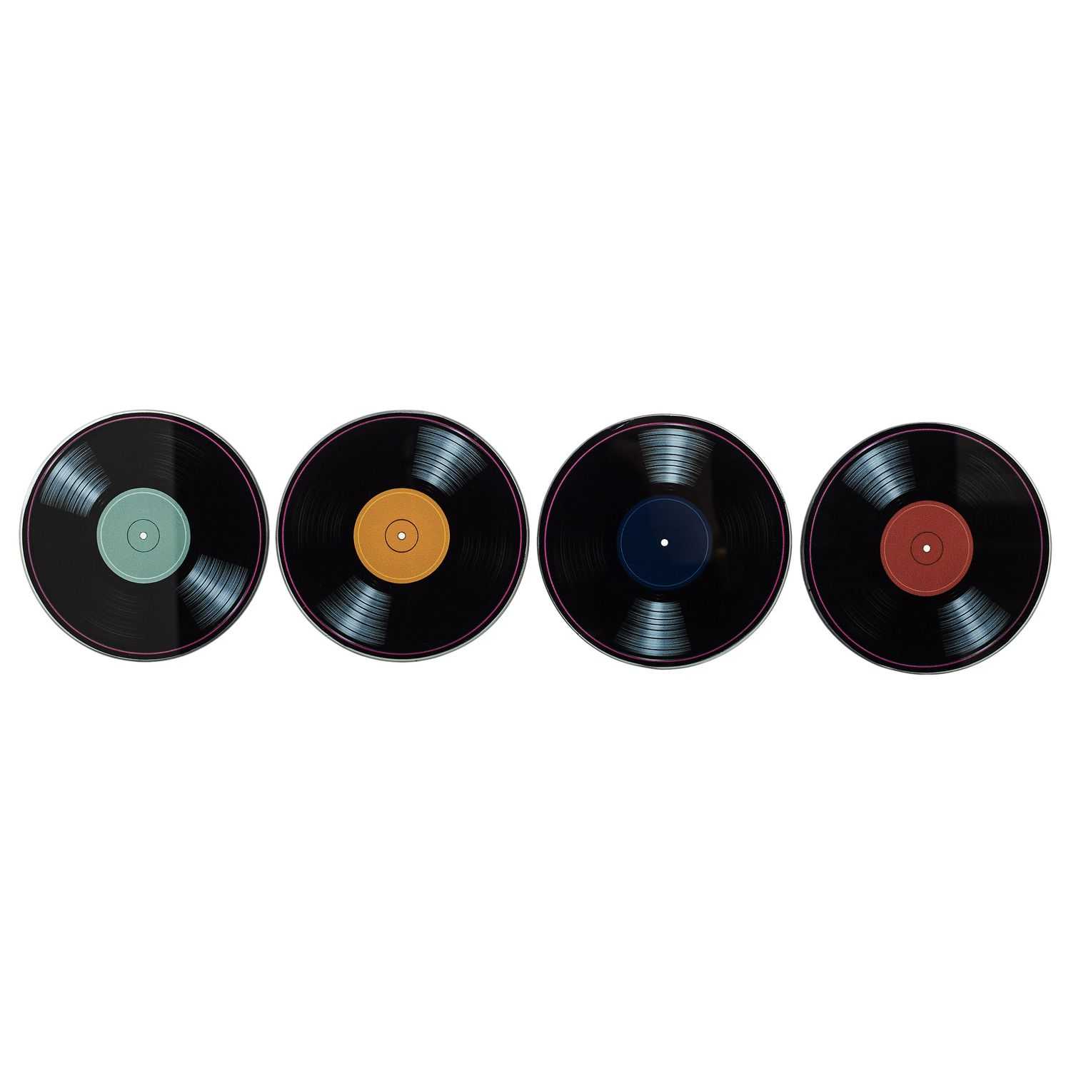 Home Deco Retro onderzetters 10cm elpee