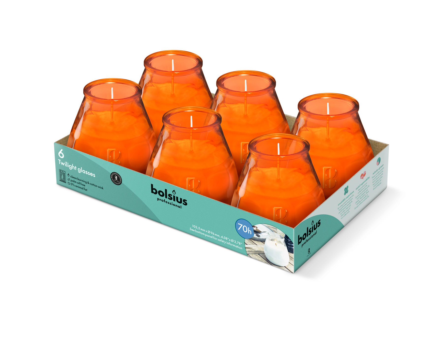 Twilight 104/99 tray 6 stuks, Oranje