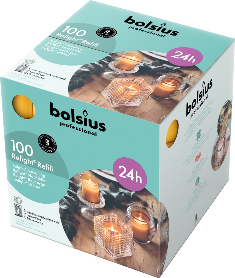 Relight® refill 24 uur 64/52 doos 100 stuks, Amber