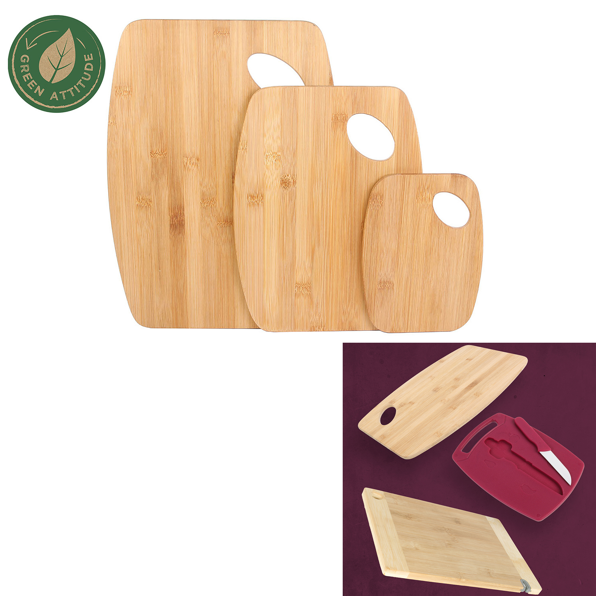 Bamboe snijplanken set 3 stuks