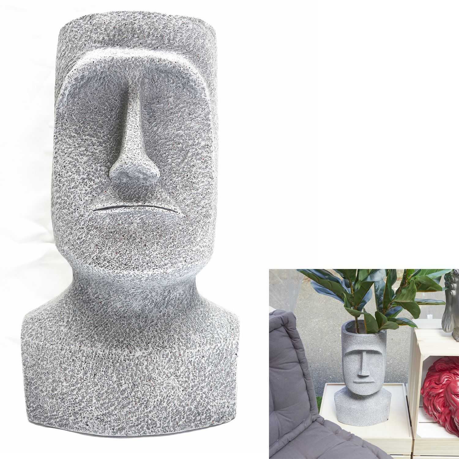 Azteeks beeld met plantenbak H42cm