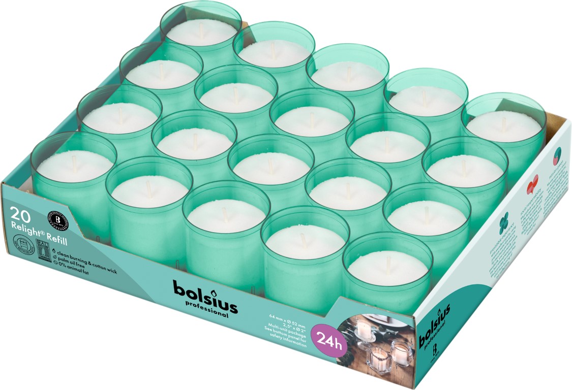 Horeca Relight® navullingen 64/52 tray 20 Zeegroen