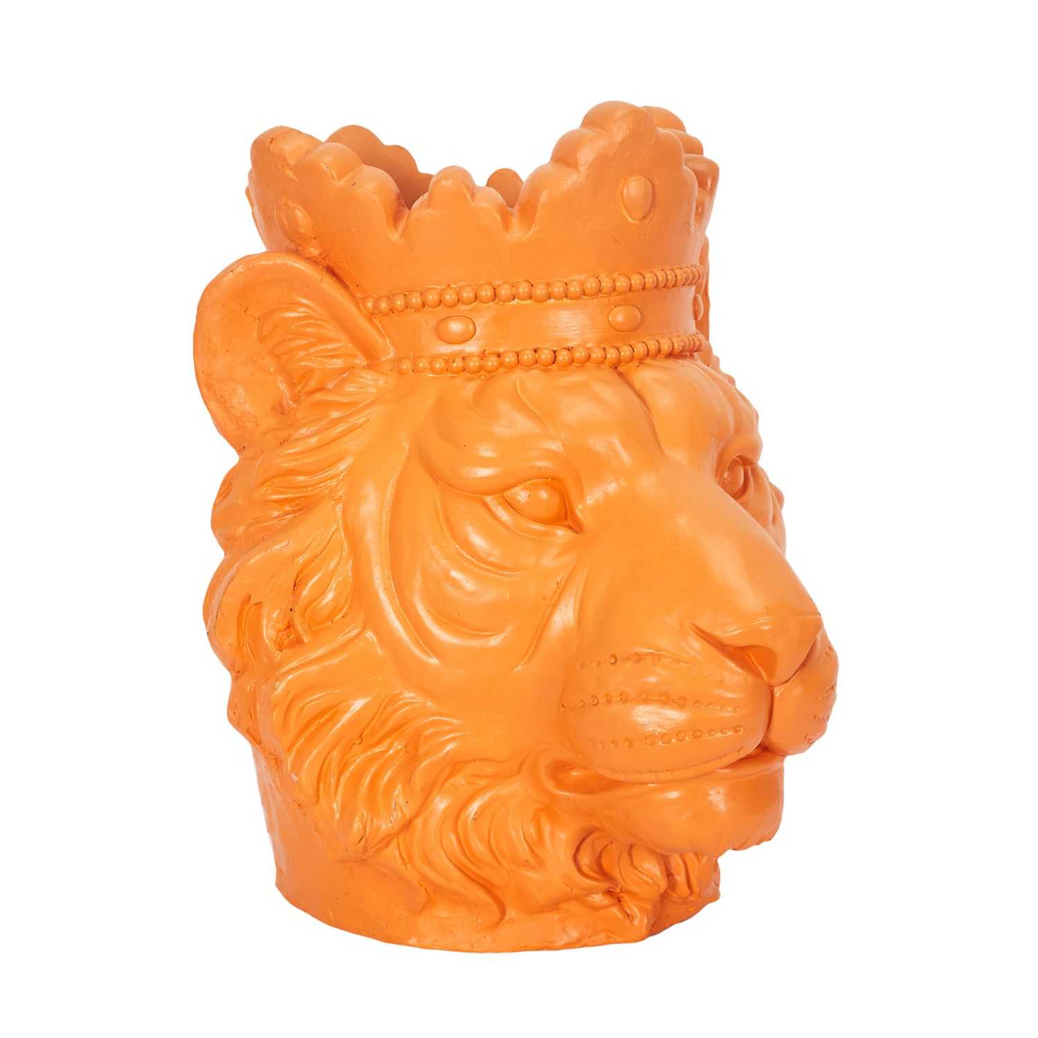 Bloempot sculptuur leeuw H35cm Oranje