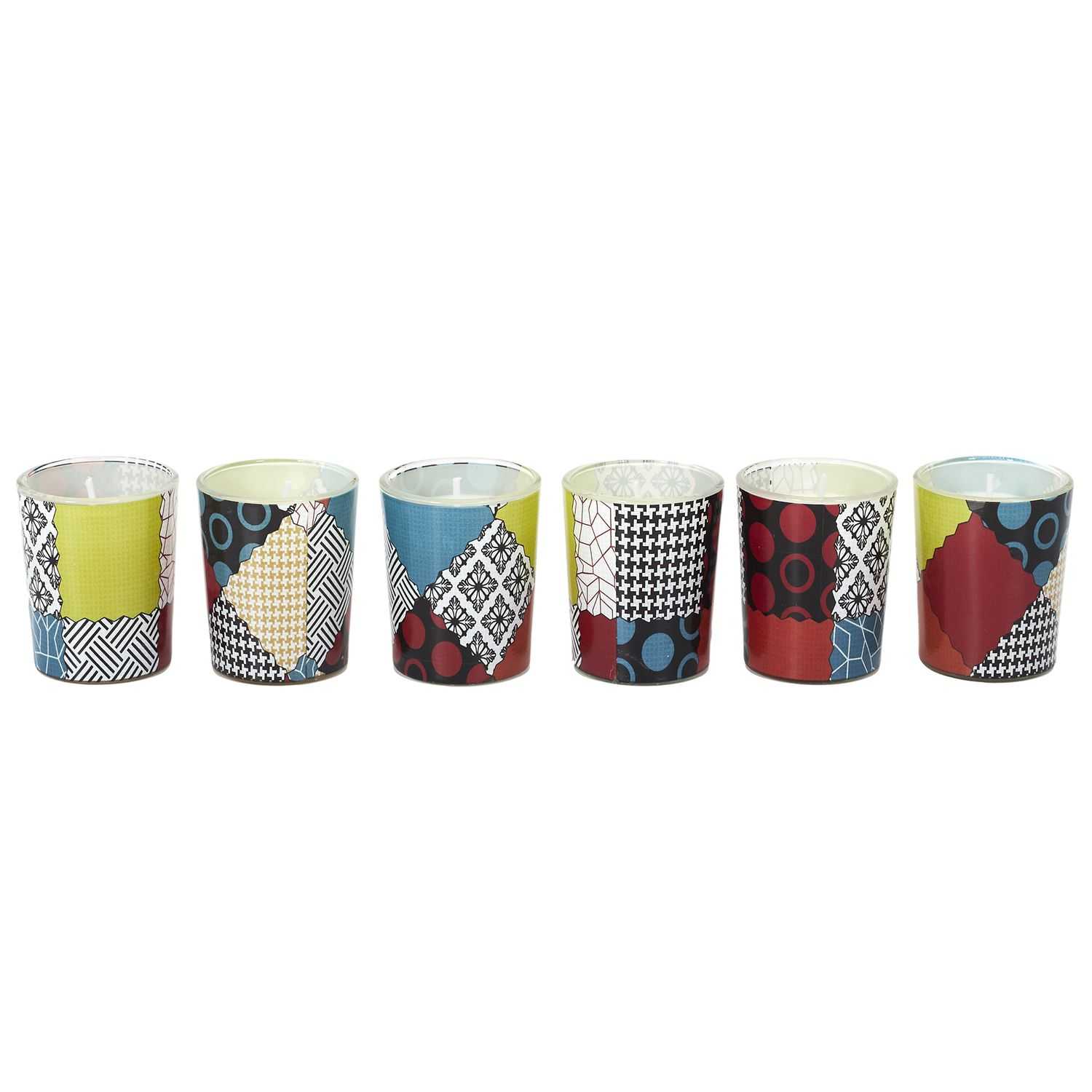 Geschenkset met 6 geurkaarsen multicolor