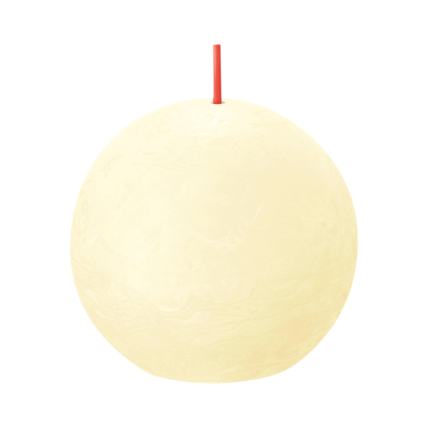 Rustieke bolkaars Ø76mm Butter Yellow Rustieke bolkaars Ø76mm Butter Yellow