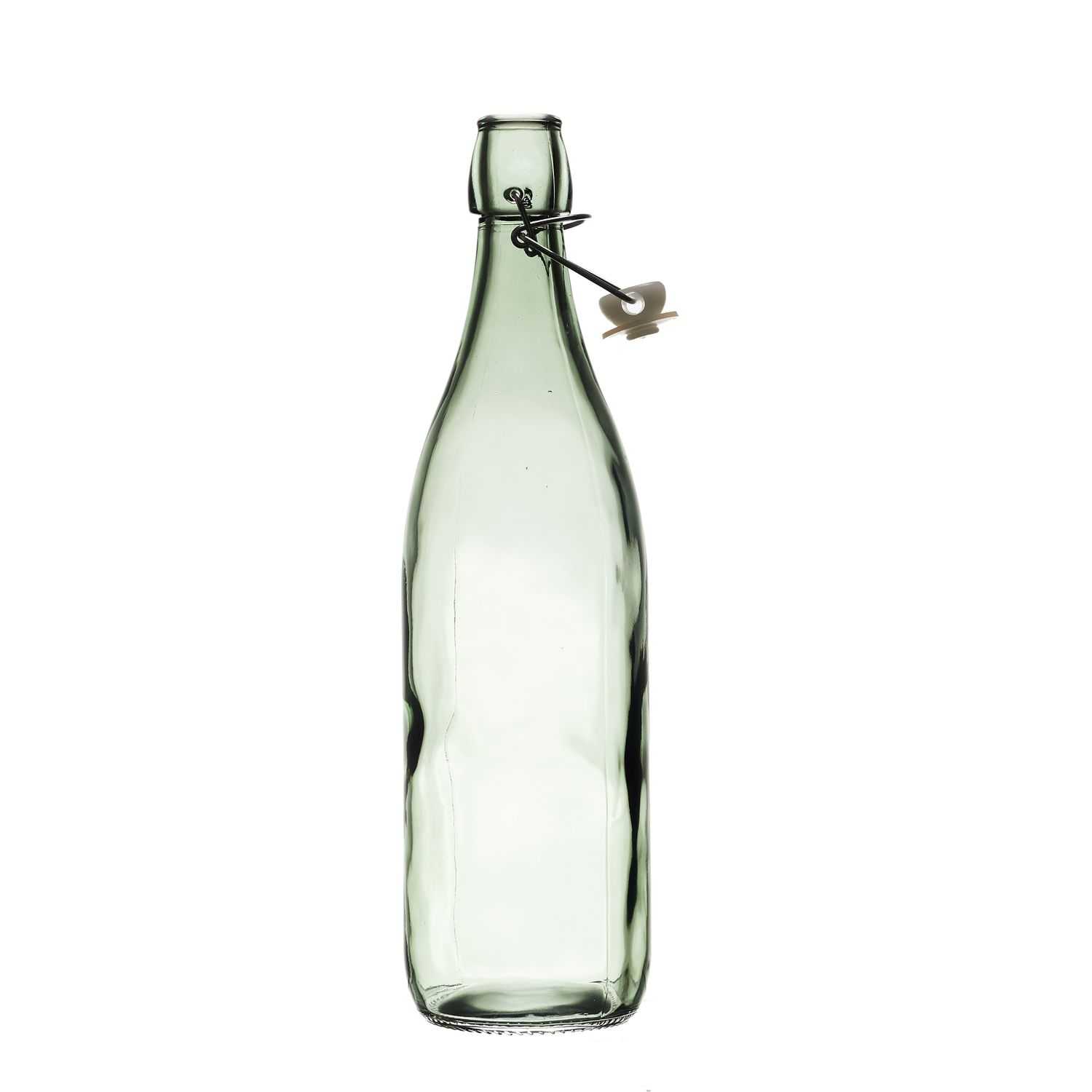 Black Forest Waterfles 1 liter met flipdop Zwart