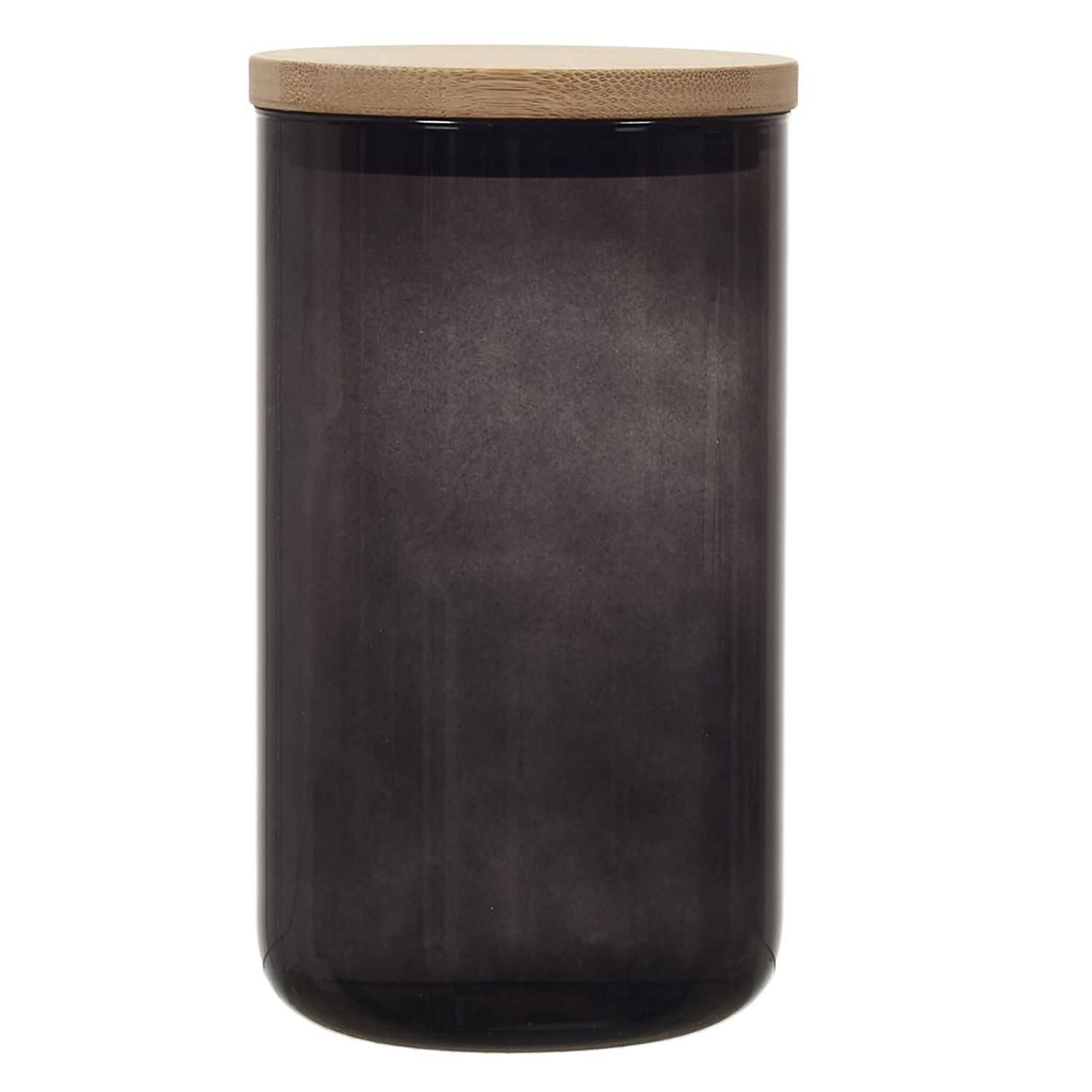 Glazen pot met bamboedeksel 1 liter