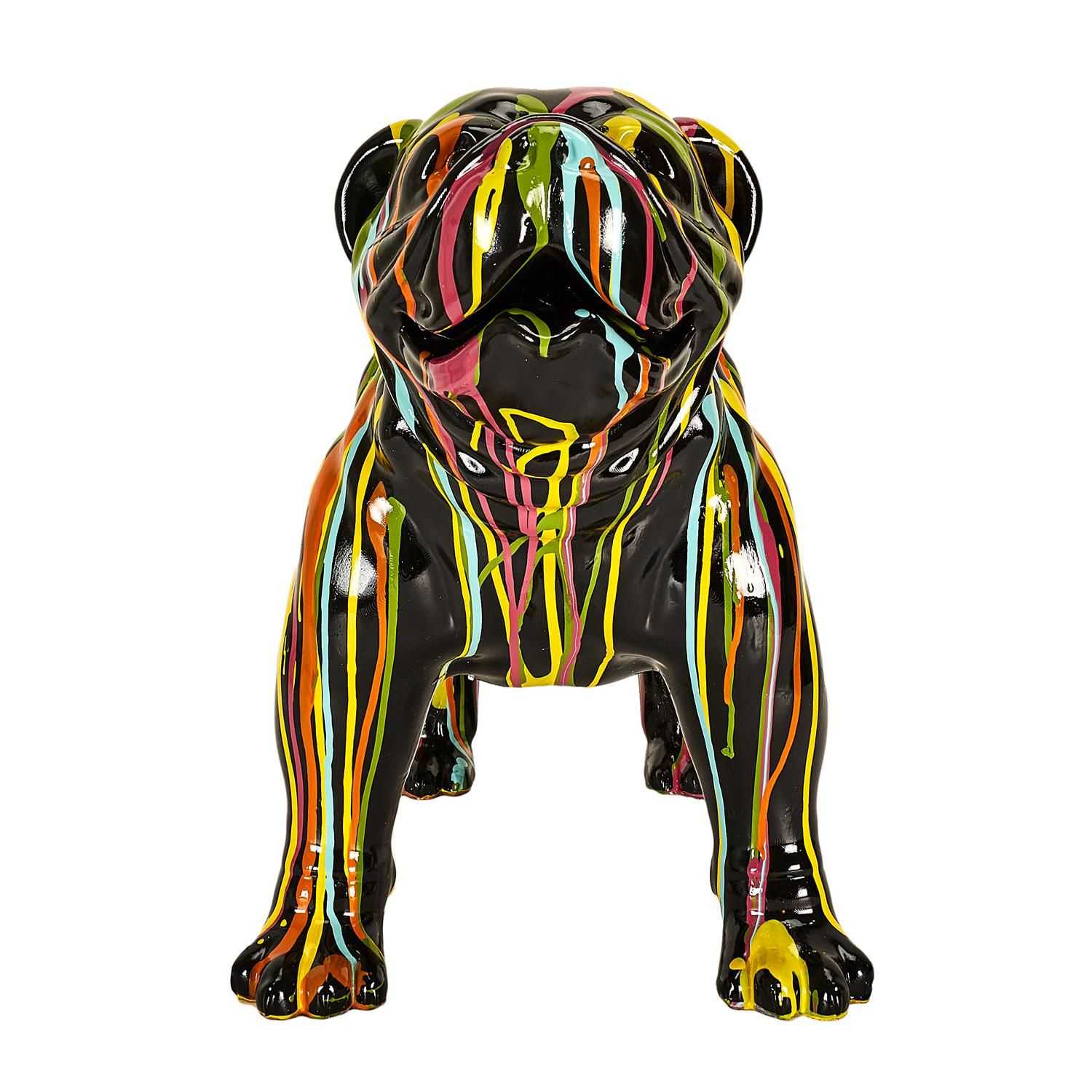 Decoratieve bulldog H50cm Multicolor 