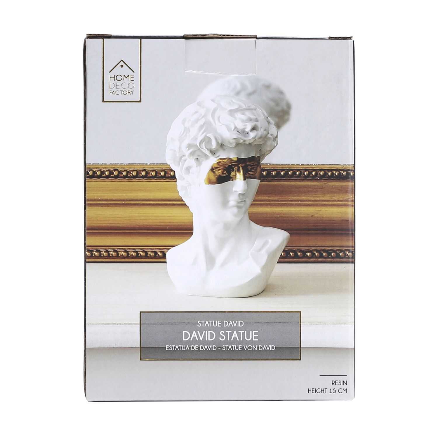 Standbeeld David Masque Dore H15cm 