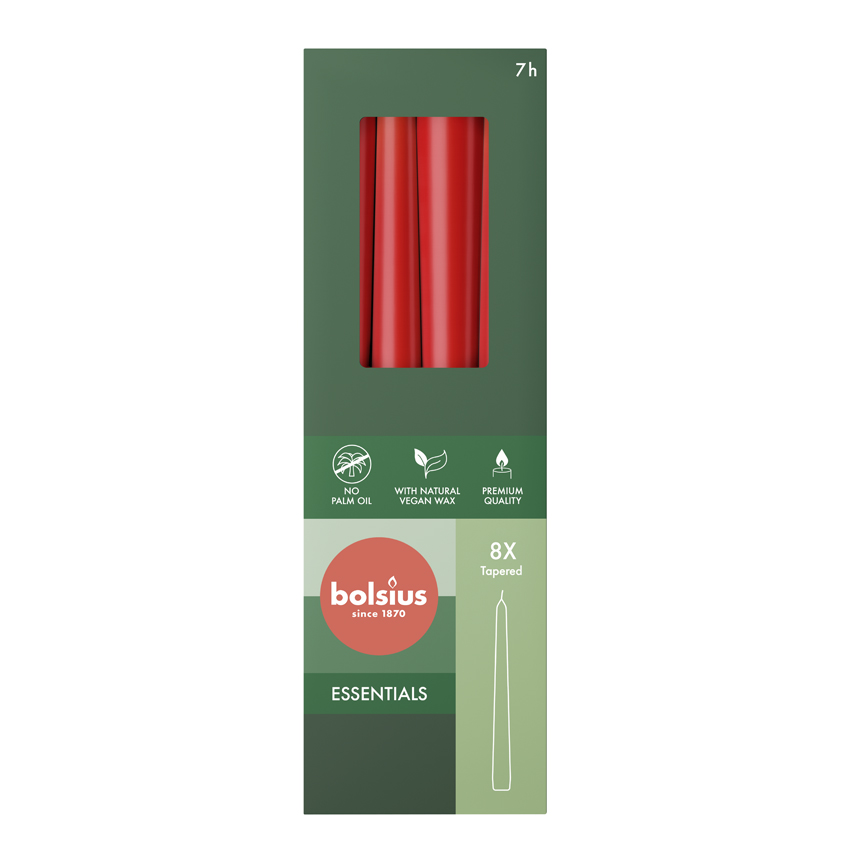 Gotische kaars 245/24 doos 8 Delicate Red