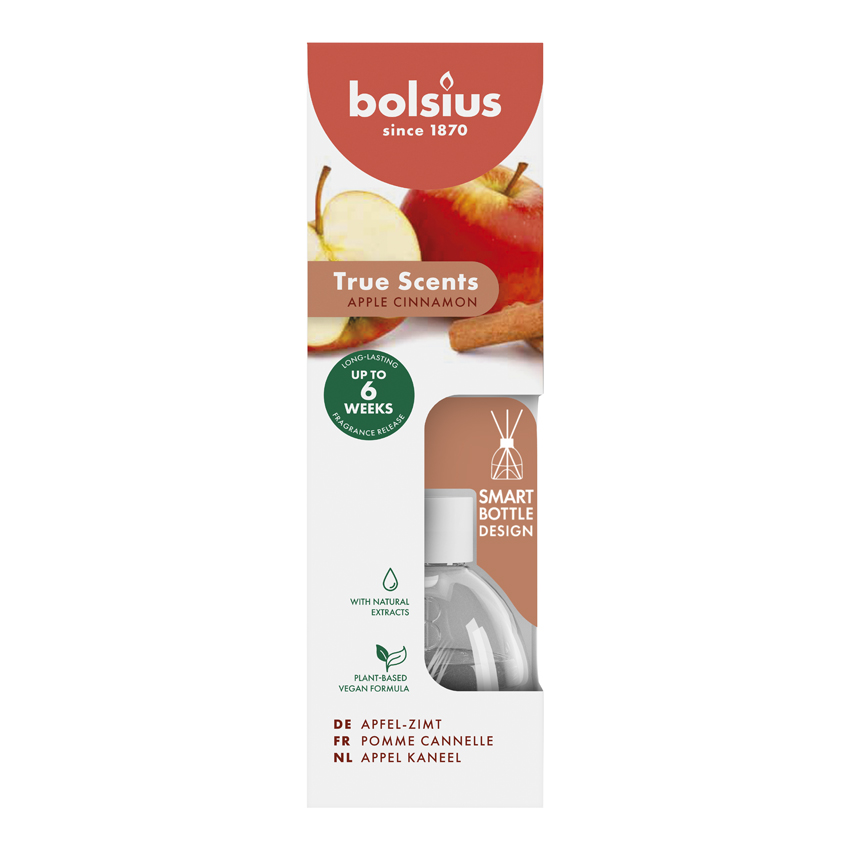 True Scents geurverspreider 60ml Apple Cinnamon True Scents geurverspreider 60ml Apple Cinnamon