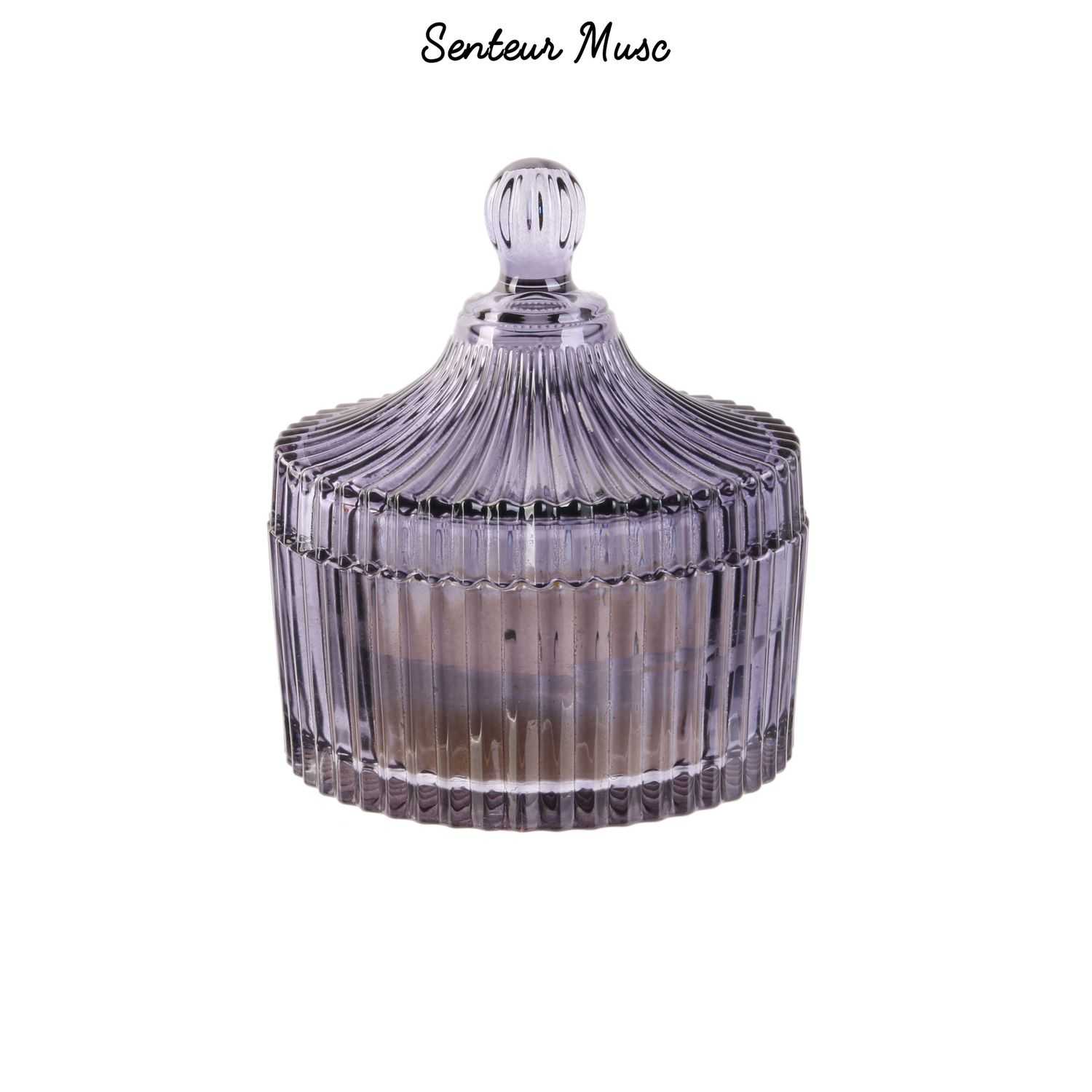 Nuit Slave Boheemse glazen kaars 10x12,5cm