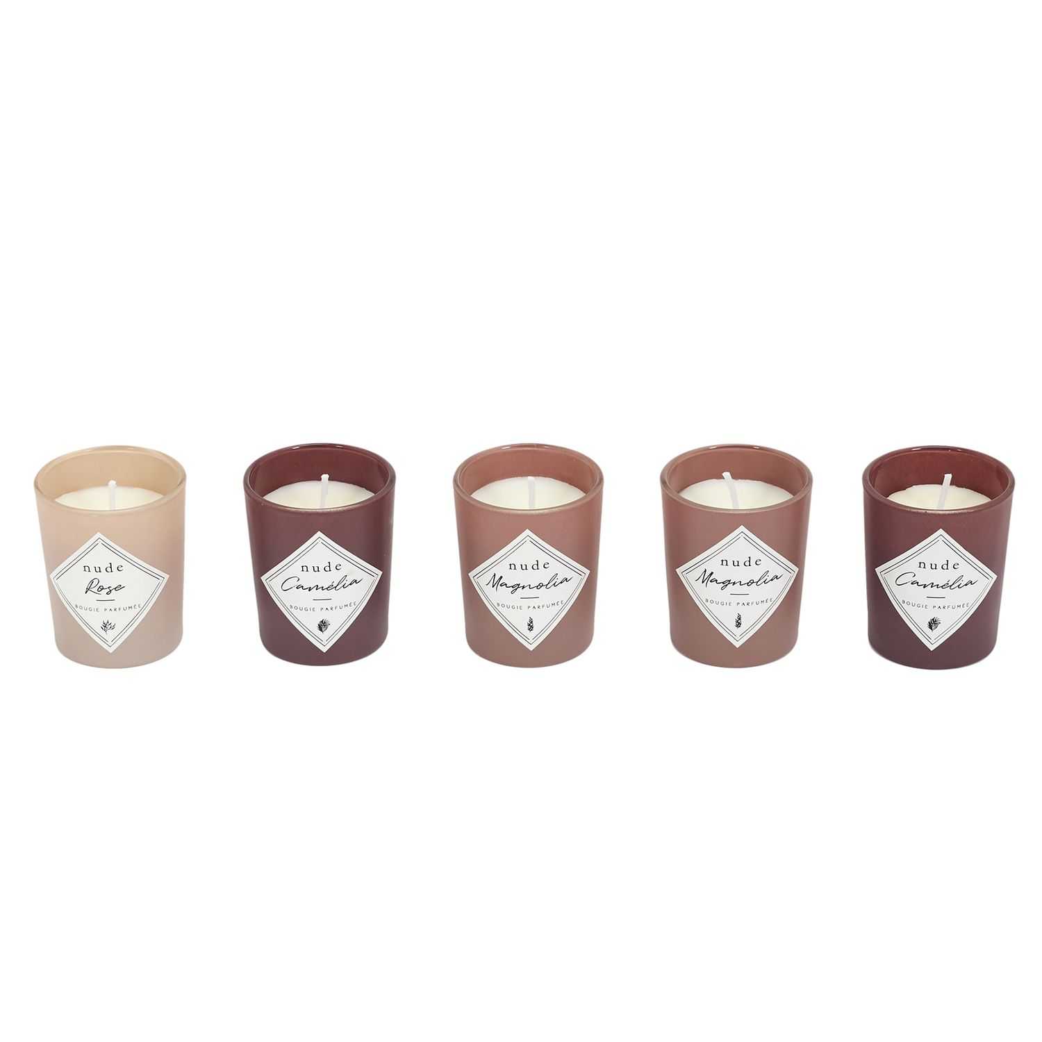 Nude Palette geurkaarsen H5cm set 5 stuks 