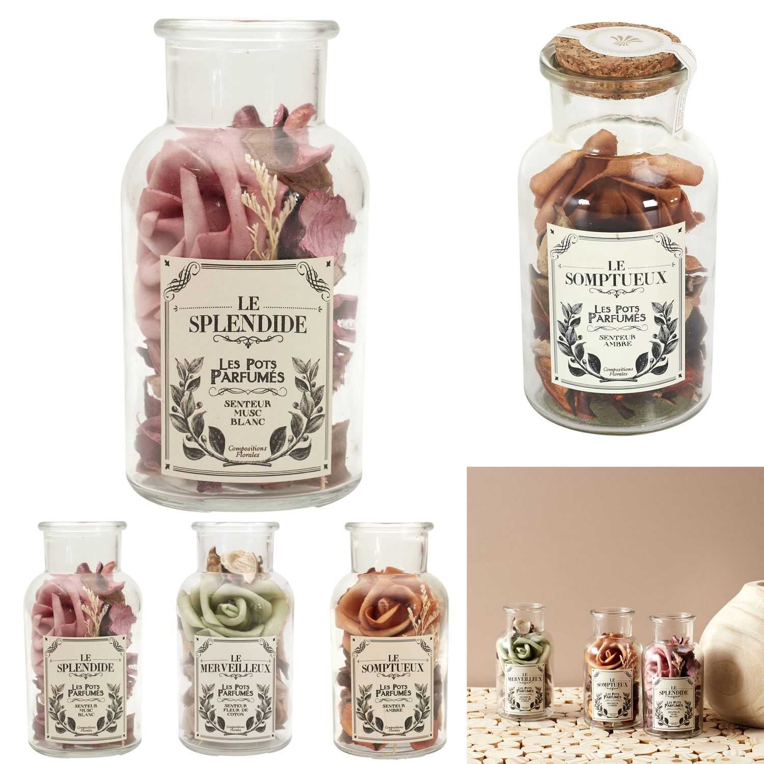 Geurpot potpourri H12,5cm