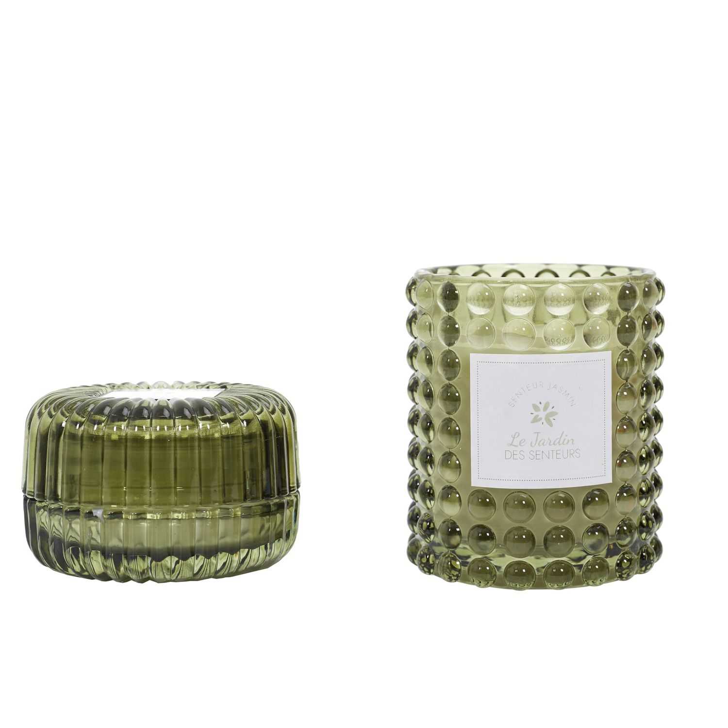Garden geurkaarsen in luxe glas, set 2 stuks