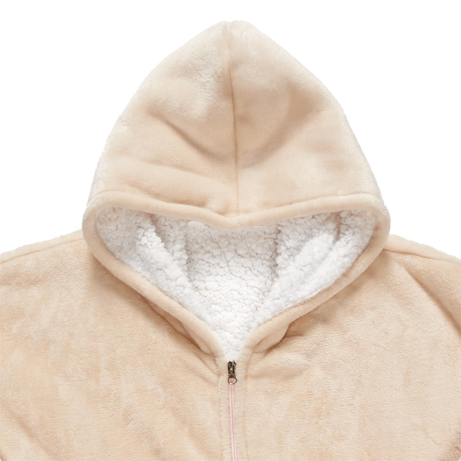 HOODIE BINNENSLUITING BEIGE