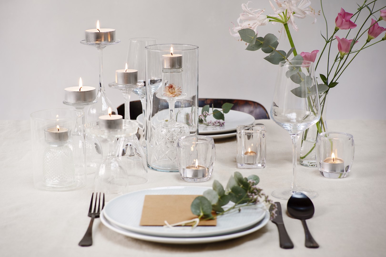 Theelichten 8u zak 90 Wit