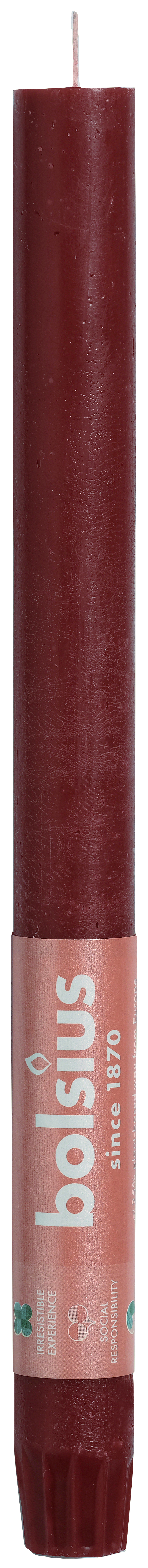 Rustieke tafelkaars 270/23 doos 16 Velvet Red Rustieke tafelkaars 270/23 doos 16 Velvet Red