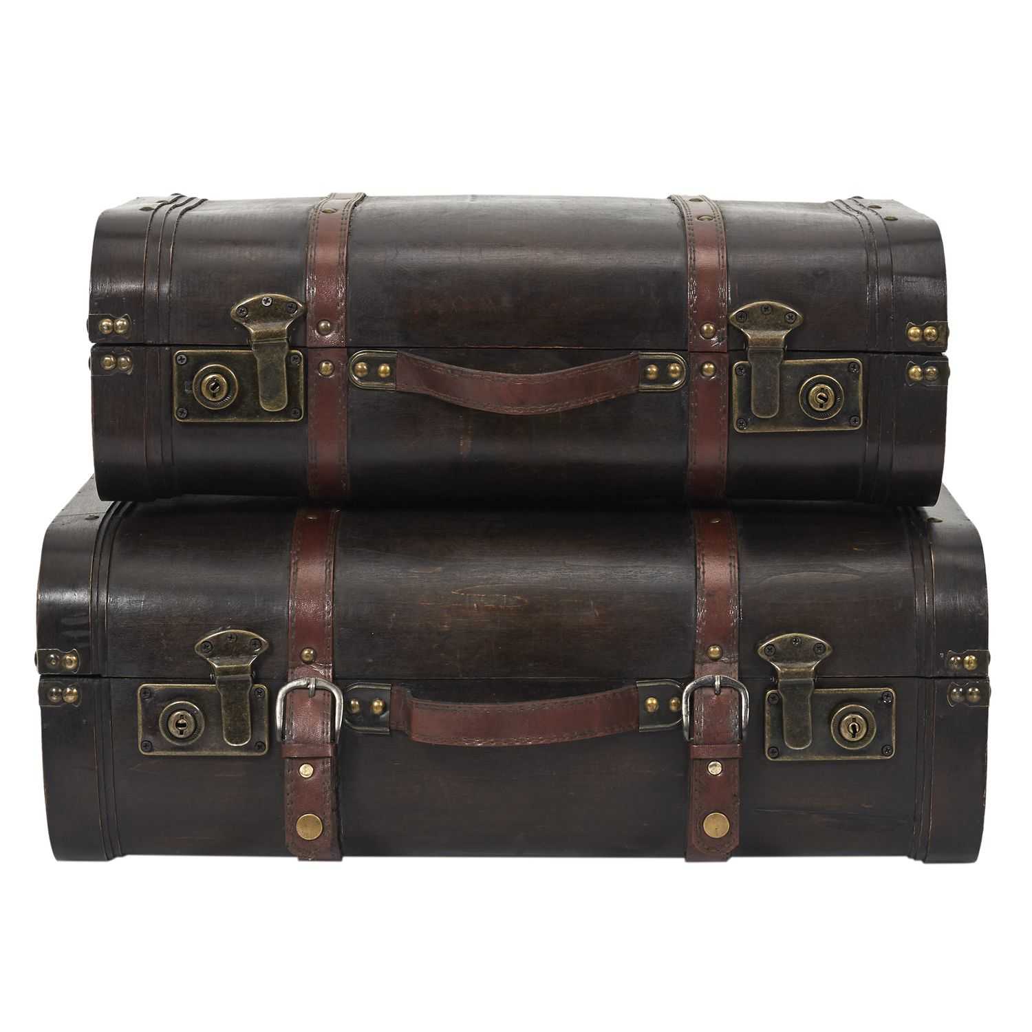Home Deco Retro Decoratieve retro koffers set 2 stuks