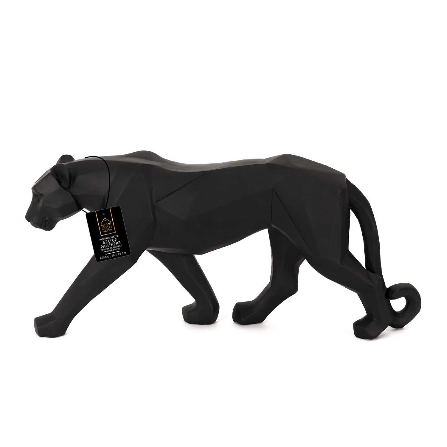 Black Forest Origami panter L40cm Zwart