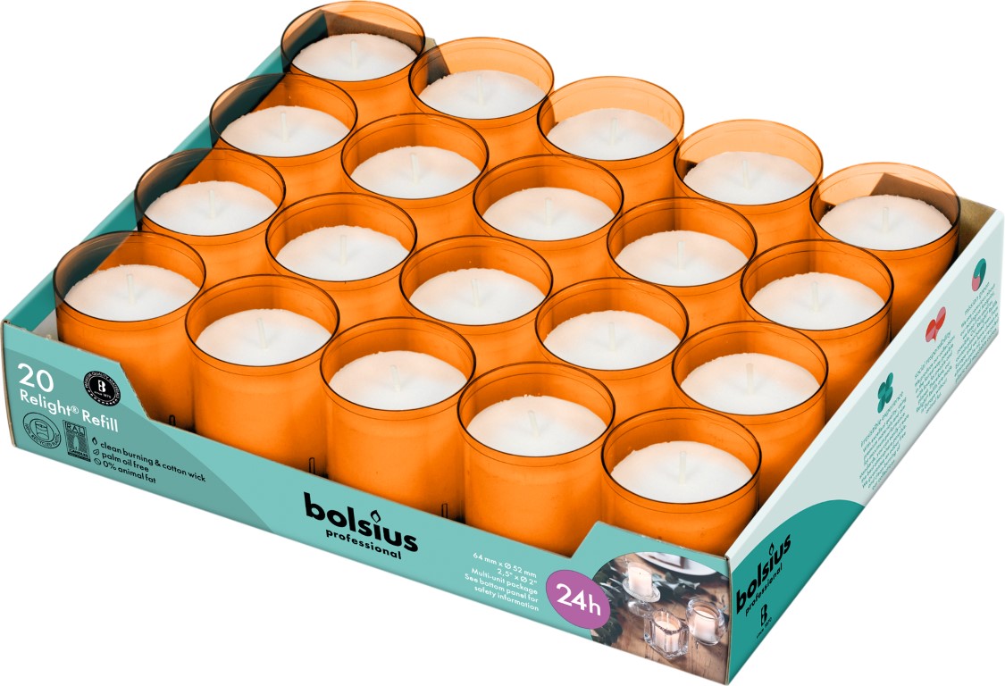 Horeca Relight® navullingen 64/52 tray 20 Oranje