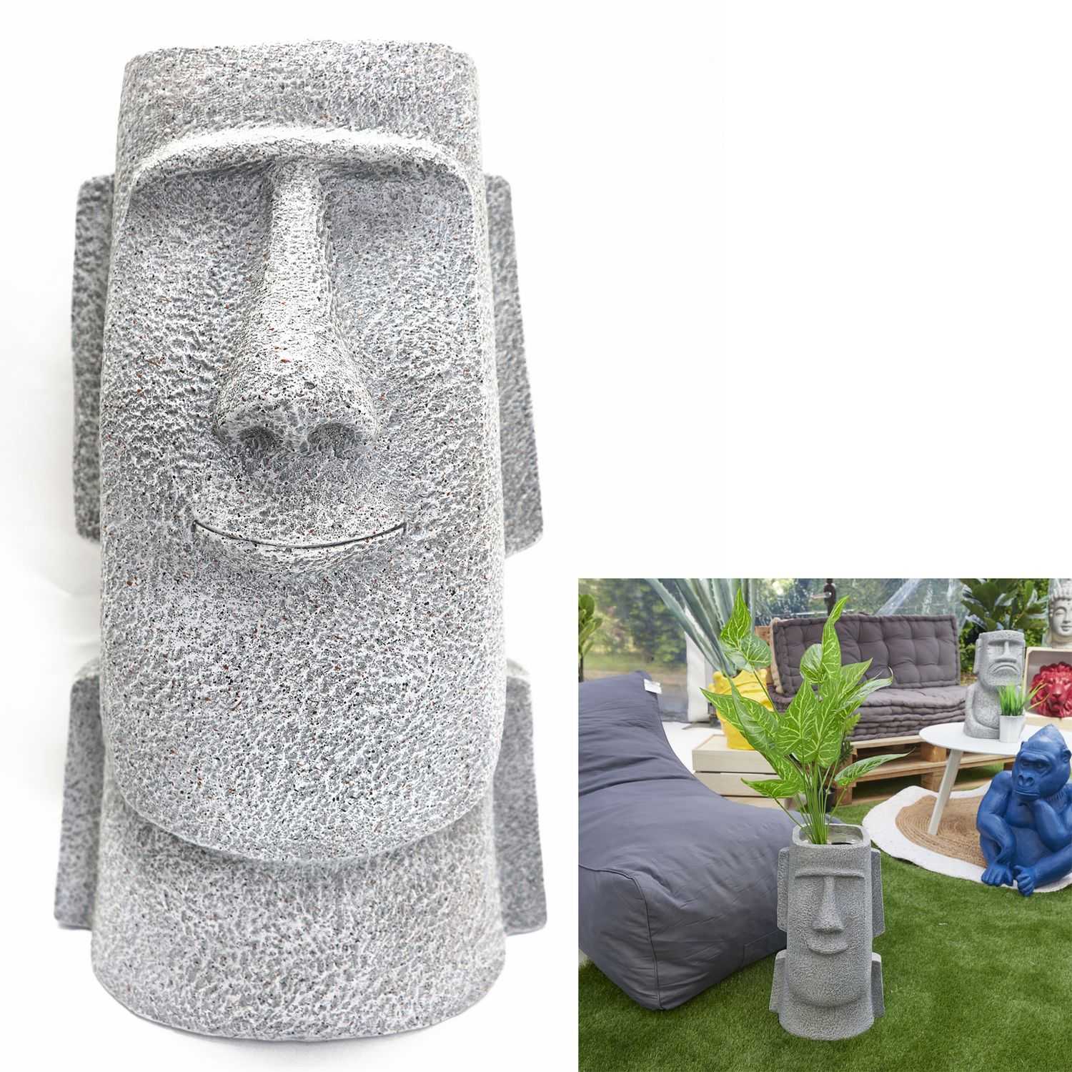 Azteeks beeld met plantenbak H42,5cm