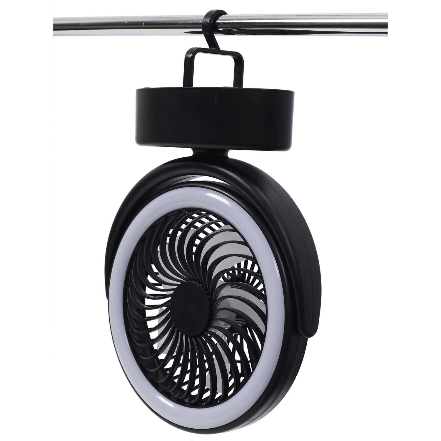 Mobiele ventilator met LED lamp